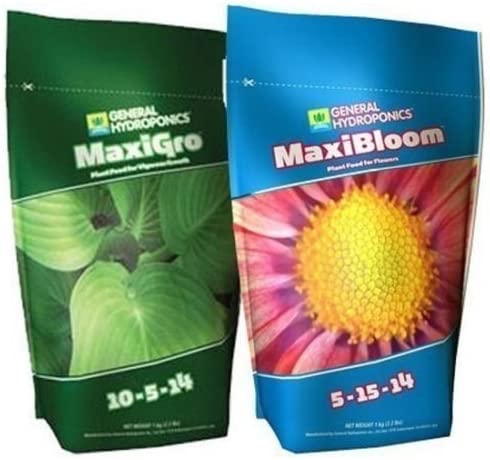 NEW Hydroponics Set of MaxiBloom for Flowering & MaxiGro for Vegetable Nutrients - 3D Root Labs