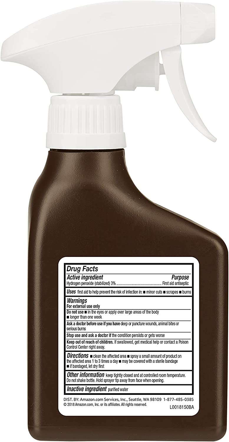 Solimo Hydrogen Peroxide Spray Bottle, 10 Fl. Oz - 3D Root Labs