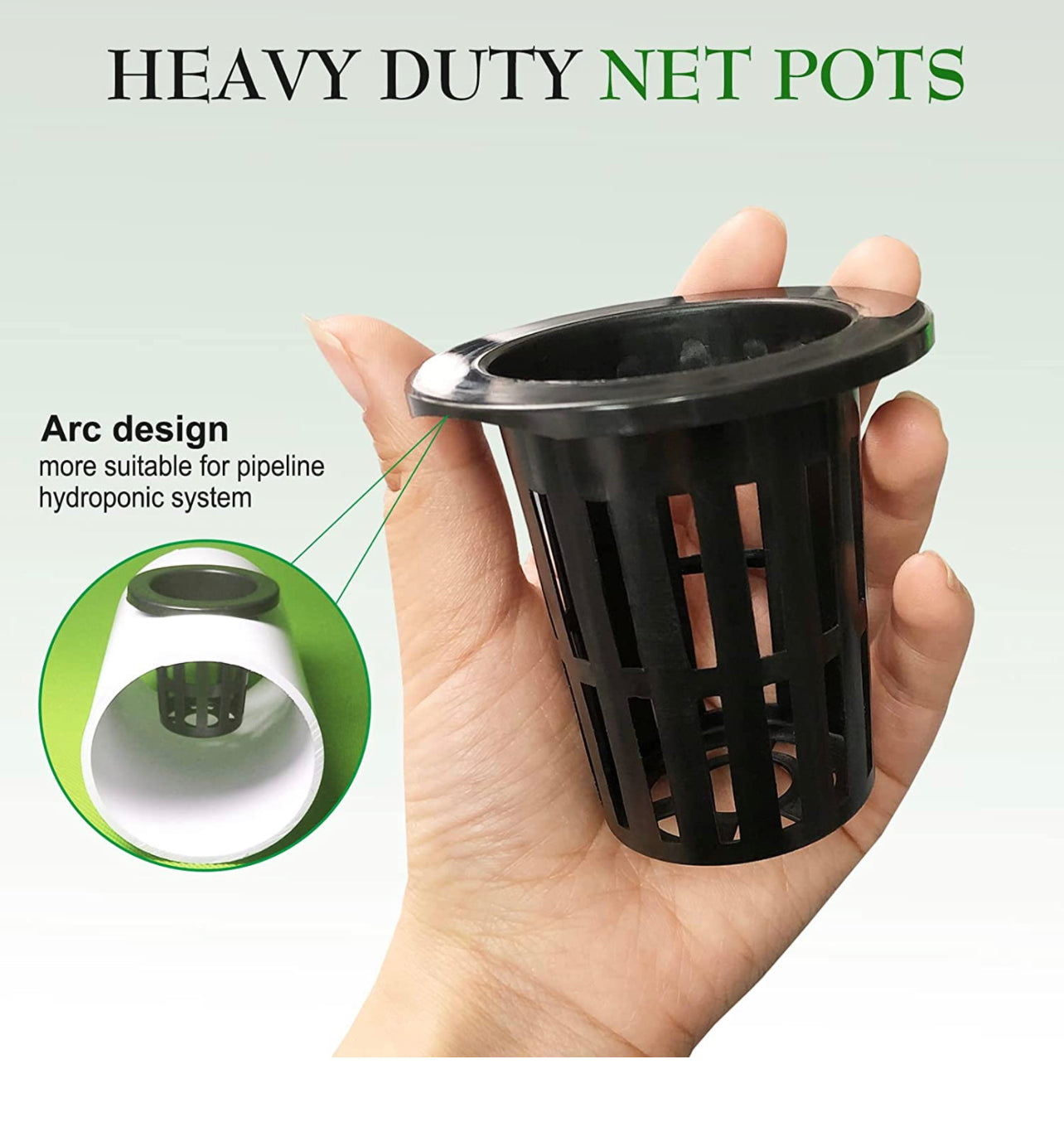 10 Pack Wide Lip 2” Net Cup for Hydroponics - 3D Root Labs