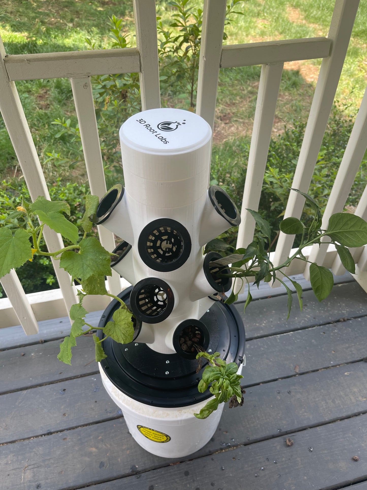 IEVA 3D Printed Modular Hydroponic 3.0ft Tower 12 Pot - 3D Root Labs